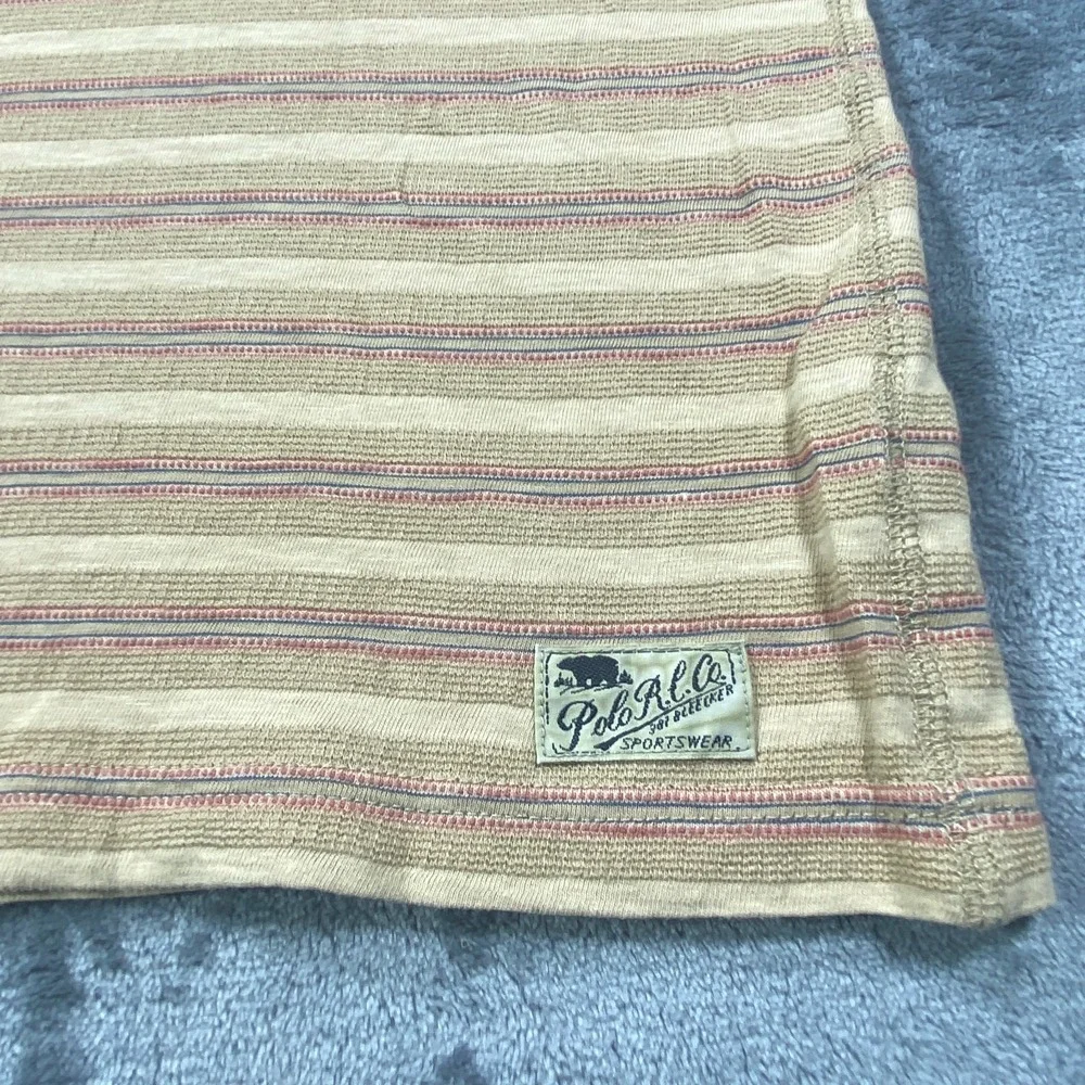 Vintage Polo Ralph Lauren 381 Bleeker T Shirt Large Mens Sportswear Knit Striped